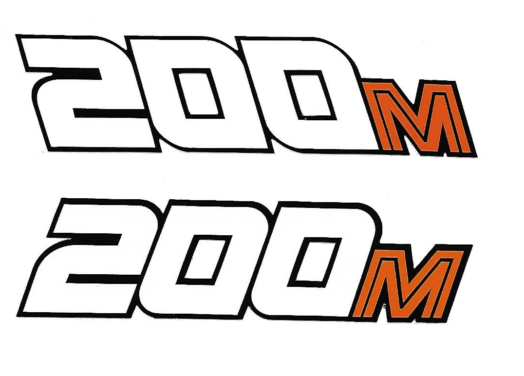 '84 200M Rear Fender Side Decal Set ATC Tanks & Decals